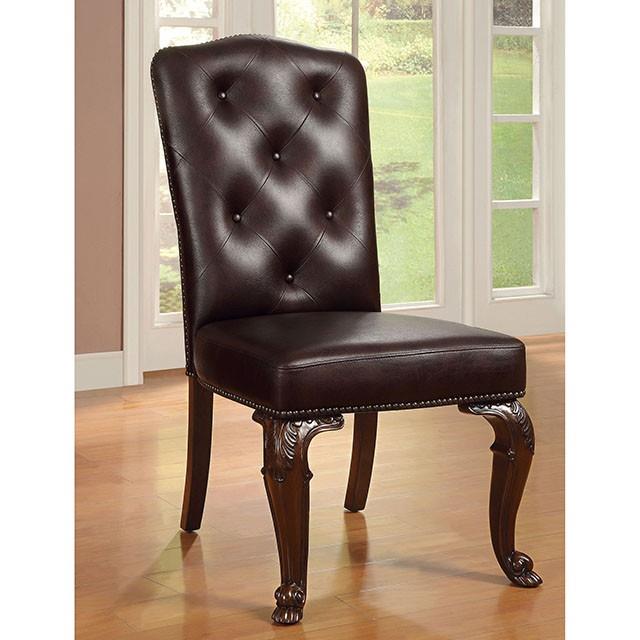 Furniture of America Round Bellagio Dining Table with Pedestal Base CM3319RT-TABLE IMAGE 5