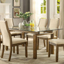  Furniture of America Onway Dining Table with Glass Top CM3461T-TABLE IMAGE 1