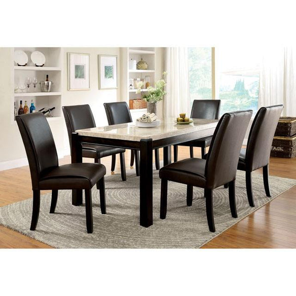 Furniture of America Gladstone I Dining Table with Marble Top CM3823T IMAGE 1