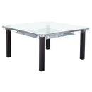  Furniture of America Square Batesland I Dining Table with Glass Top CM3363T-TABLE IMAGE 1