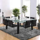  Furniture of America Square Batesland I Dining Table with Glass Top CM3363T-TABLE IMAGE 2