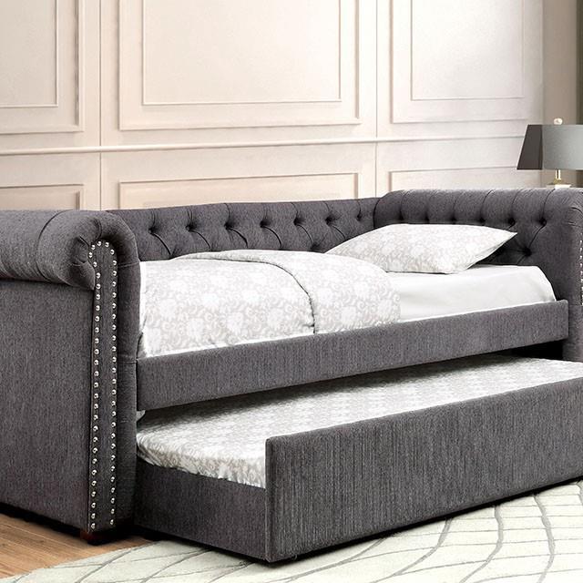 Furniture of America Leanna CM1027GY Daybed w/ Trundle IMAGE 1
