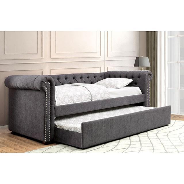 Furniture of America Leanna CM1027GY Daybed w/ Trundle IMAGE 2