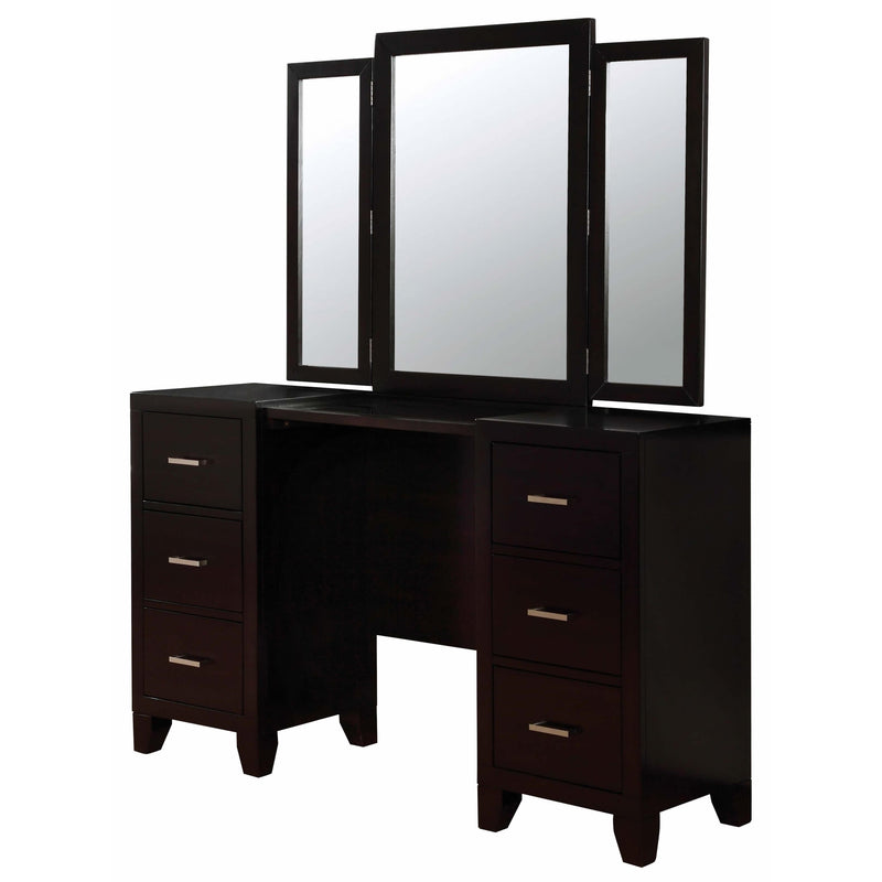 Furniture of America Enrico CM7088V-PK Vanity w/ Stool IMAGE 1