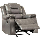  Furniture of America Grandolf Bonded Leather Match Recliner CM6813CH IMAGE 1