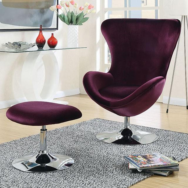 Furniture of America Eloise Stationary Fabric Accent Chair CM-AC6841 IMAGE 1