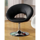  Furniture of America Faliro Swivel Leather Look Accent Chair CM-AC6915-BK IMAGE 2