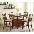  Furniture of America Square Arlington Counter Height Dining Table with Pedestal Base CM3037PT IMAGE 4