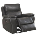  Furniture of America Lila Power Leather Recliner CM6540-CH-PM IMAGE 1