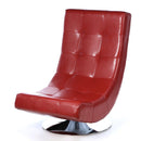 Furniture of America Trinidad Swivel Leather Look Accent Chair CM-AC6912R IMAGE 2