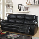  Furniture of America Pollux Reclining Leatherette Sofa CM6981-SF IMAGE 1