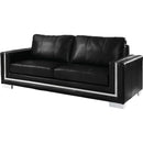  Furniture of America Perla Stationary Leather Look Sofa CM6424BK-SF IMAGE 1