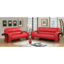  Furniture of America Wezen Stationary Leatherette Loveseat CM6412RD-LV IMAGE 5