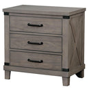  Furniture of America Bianca 3-Drawer Nightstand CM7734GY-N IMAGE 1