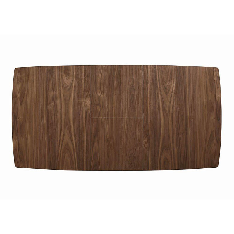  Coaster Furniture Alfredo 108080 63-inch Extension Leaf Dining Table - Natural Walnut IMAGE 2