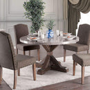  Furniture of America Round Bridgen Dining Table with Pedestal Base CM3429RT-TABLE IMAGE 1