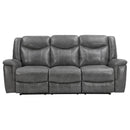  Coaster Furniture Conrad 650354 Upholstered Padded Arm Motion Sofa - Grey IMAGE 3