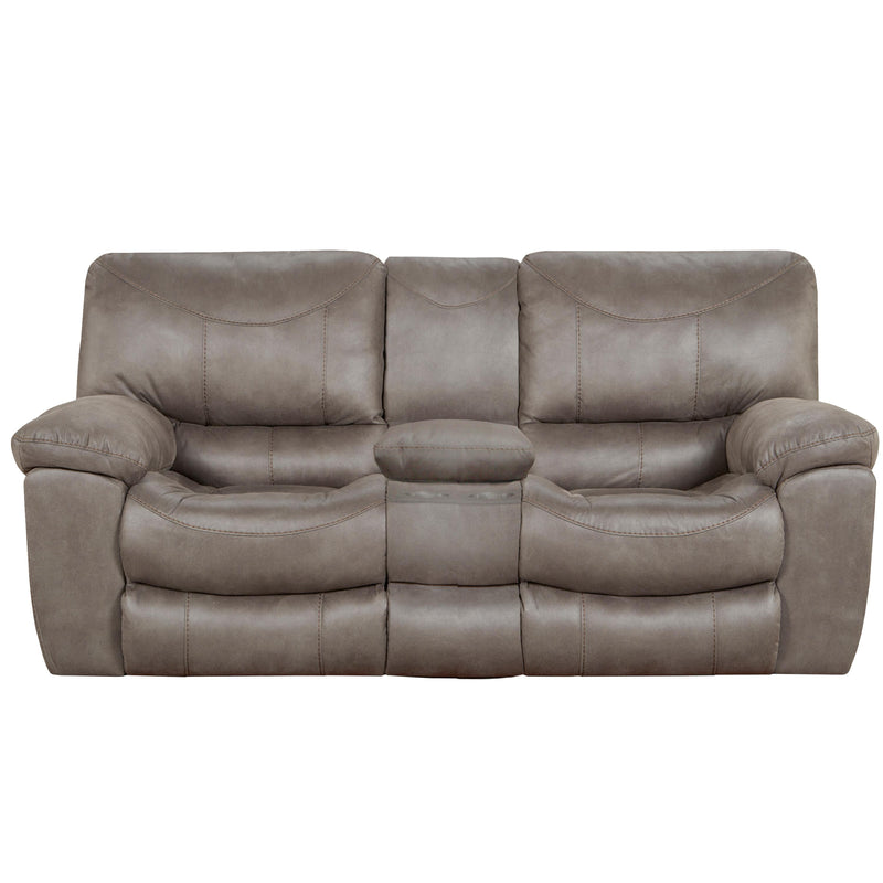 Catnapper Trent Power Reclining Fabric and Leather Look Loveseat with Console 61929 1153-18 IMAGE 1