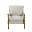  Coaster Furniture Dempsy 903058 Upholstered Accent Chair with Casters - Beige IMAGE 2