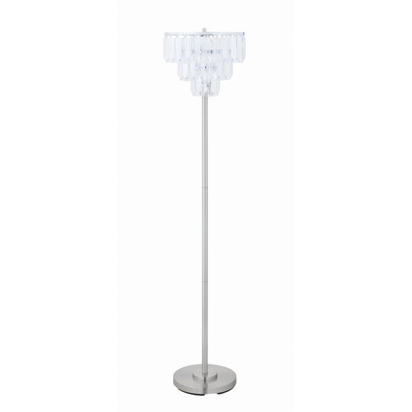  Coaster Furniture Anya 920067 61-inch Hanging Crystal Metal Floor Lamp - Chrome IMAGE 1