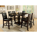  Furniture of America Square Clayton II Counter Height Table with Marble Top and Pedestal Base CM3933PT-TABLE IMAGE 3