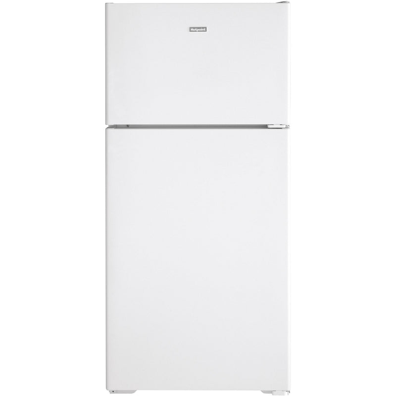 Hotpoint 28-inch, 15.6 cu.ft. Freestanding Top Freezer Refrigerator HPE16BTNRWW IMAGE 1