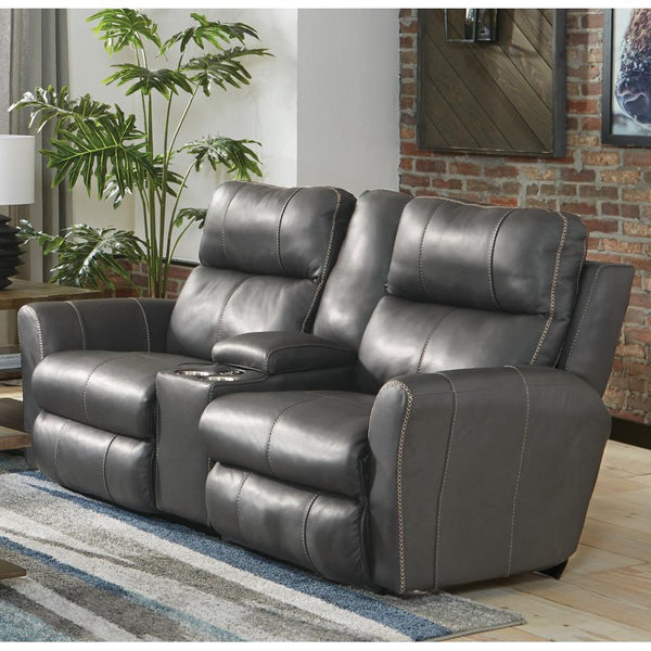 Catnapper Mara Power Reclining Leather Match Loveseat with Console 874759 1225-58/3025-58 IMAGE 1