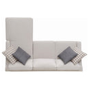  Coaster Furniture Mcloughlin 501840 Upholstered Sloped Arm Sectional Sofa - Platinum IMAGE 6