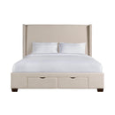 Elements International Magnolia King Upholstered Platform Bed with Storage UMG3152KSB IMAGE 2