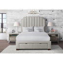 Elements International Harper Queen Upholstered Platform Bed with Storage UHR3151QSB IMAGE 9