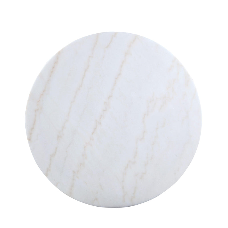 Coaster Furniture Kella 192061 Round 50-inch Marble Top Dining Table - White Marble IMAGE 2