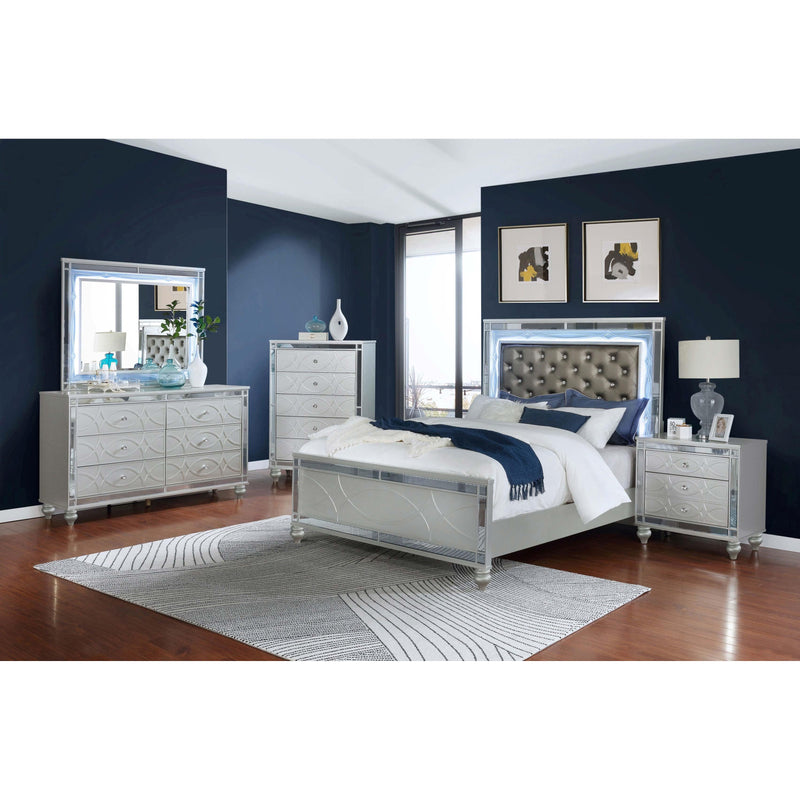 Coaster Furniture Gunnison 223212 2-Drawer Nightstand - Silver Metallic IMAGE 10