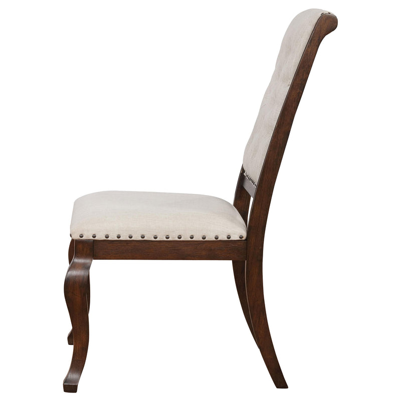 Coaster Furniture Brockway 110312 Upholstered Dining Chair - Barley Java (Set of 2) IMAGE 4