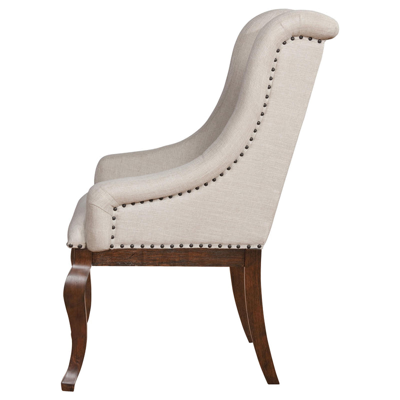 Coaster Furniture Brockway 110313 Upholstered Arm Chair - Barley Java (Set of 2) IMAGE 4