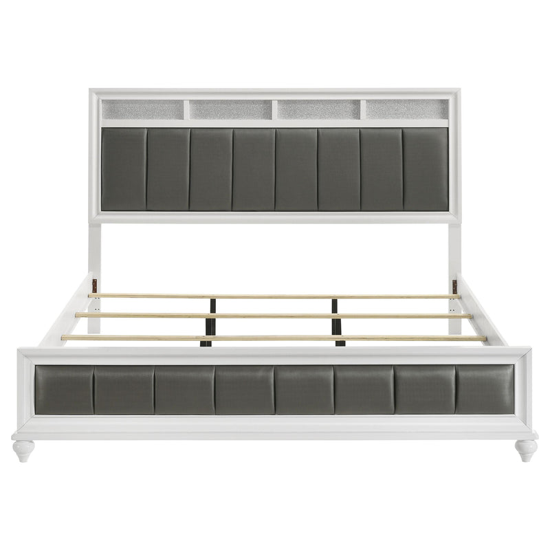 Coaster Furniture Barzini 205891KE Wood Eastern King Panel Bed - White IMAGE 3