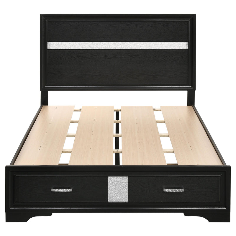  Coaster Furniture Miranda 206361F 51-inch Wood Full Storage Panel Bed - Black IMAGE 3