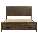  Coaster Furniture Woodmont 222631KE Eastern King Storage Bed - Rustic Golden Brown IMAGE 3