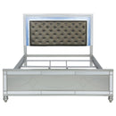 Coaster Furniture Gunnison 223211KE Wood Eastern King LED Panel Bed - Silver Metallic IMAGE 3