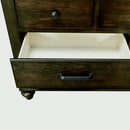 Elements International Chatham Gray 7-Drawer Dresser with Mirror CH600DRMR IMAGE 6