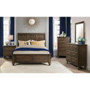 Elements International Chatham Gray King Platform Bed with Storage CH600KB IMAGE 11