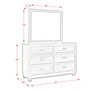 Elements International Harlington 6-Drawer Dresser with Mirror HG100DRMR IMAGE 12