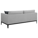  Coaster Furniture Apperson 508681 Upholstered Track Arm Sofa - Light Grey IMAGE 5