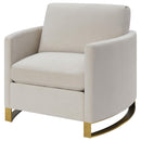  Coaster Furniture Corliss 508823 Upholstered Curved Track Arm Chair - Beige IMAGE 3