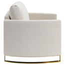  Coaster Furniture Corliss 508823 Upholstered Curved Track Arm Chair - Beige IMAGE 7