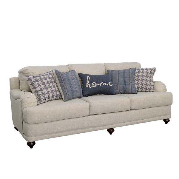  Coaster Furniture Glenn 511091 Upholstered English Arm Sofa - Light Grey and Blue IMAGE 1