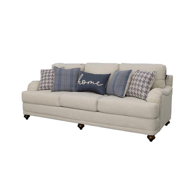  Coaster Furniture Glenn 511091 Upholstered English Arm Sofa - Light Grey and Blue IMAGE 3