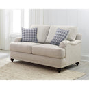  Coaster Furniture Glenn 511092 Upholstered English Arm Loveseat - Light Grey and Blue IMAGE 6