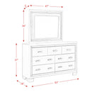 Elements International Titanium 7-Drawer Dresser with Mirror TT100DRMR IMAGE 15