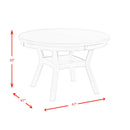 Elements International Round Amherst Dining Table with Pedestal Base DAH700DT IMAGE 9