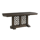 Elements International Chesley Counter Height Dining Table with Pedestal Base DCL100CTB IMAGE 2